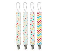 4 Pack pacifier clips para chicos y chicas se adapta a todos los chupones & Baby teething Toys y regalo de la ducha del bebe