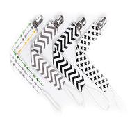 4 Pack pacifier clips para chicos y chicas se adapta a todos los chupones & Baby teething Toys y regalo de la ducha del bebe
