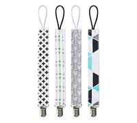 4 Pack pacifier clips para chicos y chicas se adapta a todos los chupones & Baby teething Toys y regalo de la ducha del bebe