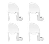 4 Pack Pontoon Boat Bumper Clips Nylon Boat Bumper Hangers for 1in and .25in Rectangular Rails Securely Holds 3 8in Rope Quick Install Marine Accessories for Yachts Boats and (White)