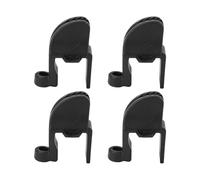 4 Pack Pontoon Boat Bumper Clips Nylon Boat Bumper Hangers for 1in and .25in Rectangular Rails Securely Holds 3 8in Rope Quick Install Marine Accessories for Yachts Boats and (Black)