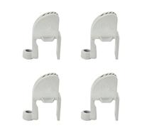 4 Pack Pontoon Boat Bumper Clips Nylon Boat Bumper Hangers for 1in and .25in Rectangular Rails Securely Holds 3 8in Rope Quick Install Marine Accessories for Yachts Boats and (Gray)