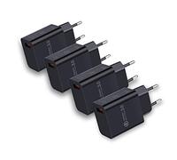 [4-Pack ] Quick Charge 3.0,18W de Carga rápida Adaptador de Corriente USB Enchufe de Pared para Cargador inalámbrico QI de 10W, iPad Pro, tabletas, iPhone, Samsung Galaxy, LG, HTC