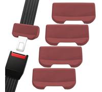 4 Pack Silicona Seat Belt Buckle Cover - 8x4.3cm 90g Reusable Dust Proof Noise Reducing - Anti Scratch Car Interior Protector For Garage Sedan SUV RV Truck