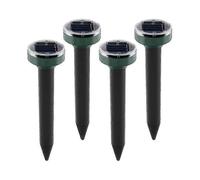 4-Pack Solar Ultrasonic Animal & Insect Repeller - Waterproof Outdoor Pest Control for Garden and Lawn