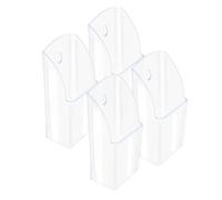 4 Pack Soporte Acrílico para Mando a Distancia de Pared, TIE-DailyNec Soporte Transparente para Mando a Distancia de TV, Organizador Multimedia Adhesivo para Dormitorio, Salón, Cocina, Oficina