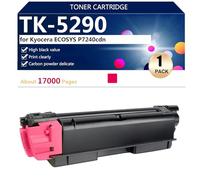 (4 Pack) TK-5290 Cartucho de Tóner de Alto Rendimiento para Kyocera ECOSYS P7240cdn Impresoras, 17000 Páginas,Magenta-1 Pack
