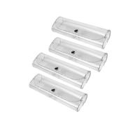 4 Pack Transparent PVC Eye Glasses Case Hard Boxes Spectacle Cases, Clear Reading Glasses Cases, Snap-Button Closure Holder--F