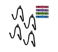 4 Pack, Yoga Mat Foam Roller Rack Wall Mounted Storage Rack for Your Fitness Class Or Home Gym, Adjustable Size G