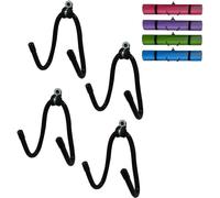 4-Pack, Yoga Mat Foam Roller Stand Wall Mount Storage Rack for Fitness Classes or Home Gym, (Mat or