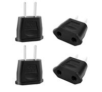 4 Packs Adaptador de Viaje, Enchufe EU a USA, Convertidor para América, China, Colombia, Japón, Canadá, México