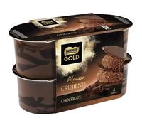 4 PACKS Mousse de vainilla con láminas crujientes de chocolate NESTLÉ Gold 4 packs de 4 x 57 g. (PRODUCTO REFRIGERADO) (Chocolate)