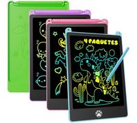 4 Packs Tableta De Escritura LCD Colorido de 8,5 Pulgadas para Niños, Regalos Borrables y Reutilizables, Juguete de Cumpleaños de Navidad para 3~8 Juguetes para Niñas Niños (Verde, Azul, Rosa, Morado)