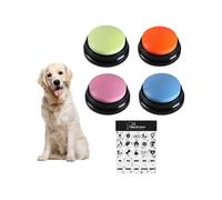 4 Packs Voice Recording Button Recordable Dog Talking Buttons Set for Communication Dog Voice Command Buttons Record And Playback Talking Buttons Forj