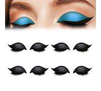 4 Pair Lazy Eye Shadow Eyelash Patch, 2025 New Eyeshadow Eyelash Stickers, 3-in-1 Self-Adhesive Reusable Fast Eye Makeup Stickers with False Lashes, Shadow, Eyeliner, for Party, Prom (4Pcs-D)