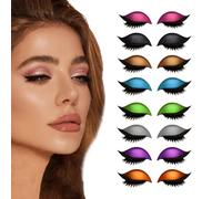 4 Pair Lazy Eye Shadow Eyelash Patch,Eyeshadow Stickers,Eyelash Stickers,Reusable,Quick Makeup,Natural Curl,Waterproof,Long-Lasting,It is your First Step to Beauty (Color)