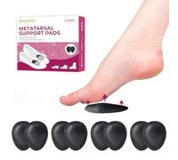 4-Pair Metatarsal Pads for Pain Relief - Bukihome Ball-of-Foot Cushions for Forefoot Support Fatigue Relief, 1/3" Thick Soft Ball-of-Foot Pads for Metatarsalgia Morton’s Neuroma, Men Women (L)