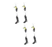 4 Pairs Bird Wedding Jewelry Girl Decor Parrot for Women Vintage Ear Christmas Earrings Birds Drop Dangle Acrylic Women's Pigeon Fashion