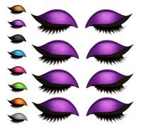 4 Pairs Lazy Eye Shadow Eyelash Patch, Eye Shadow Eyelashes Makeup Stickers, 2-in-1 Reusable Eye Makeup Stickers with False Lashes & Shadow (#3)