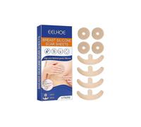 4 Pairs Silicone Breast Scar Patches 8 Pieces for Post Surgery Recovery And Scar Reduction