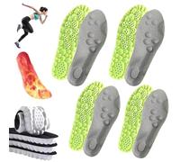 4 Pairs Soft Elastic Breathable Shoe Insoles, Memory Foam Insoles, 4d Cloud Technology Insole-Super Soft Comfort Insoles, Insoles Breathable Shock Absorption (4Pairs-Green,35-36)