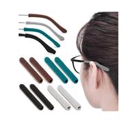 4 Pairs Upgrade Soft Glasses Ear Cushion, Anti Slip Knitting Cotton Eye Glasses Ear Grippers, Comfort Temple Sleeves Tips Eyeglass Ear Pads, Non Slip