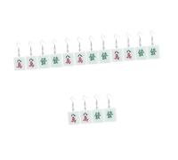 4 Pairs Vintage Ear Studs for Women Trendy Charm Mahjong Lucky Novelty Earrings Dice Fashion Plastic Miss