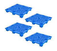 4 Paletas de Plástico, Paleta de Rejilla Apilable de Alta Resistencia, Paleta de Estantería de Almacenamiento Antideslizante, Duradera for Uso en Almacén y Logística(100x100x14cm/39.4x39.4x5.5in)