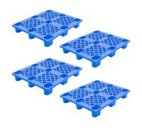4 Paletas de Plástico, Paleta de Rejilla Apilable de Alta Resistencia, Paleta de Estantería de Almacenamiento Antideslizante, Duradera for Uso en Almacén y Logística(100x80x14cm/39.4x31.5x5.5in)