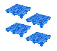 4 Paletas de Plástico, Paleta de Rejilla Apilable de Alta Resistencia, Paleta de Estantería de Almacenamiento Antideslizante, Duradera for Uso en Almacén y Logística(90x90x14cm/35.4x35.4x5.5in)
