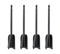 4 paletas mezcladoras de resina epoxi, accesorio de taladro de vástago hexagonal estándar, agitadores de pintura de plástico ABS para mezclar arte y construcción, negro o blanco (negro)