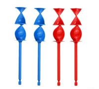 4 paletas mezcladoras de resina epoxi de 165 mm, doble espiral para pintura