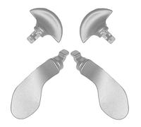 4 paletas traseras de metal para controlador DualSense Edge de PS5, botones de disparo de remos, accesorios intercambiables para controlador inalámbrico DualSense Edge de PS5 (plateado)
