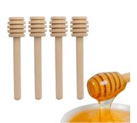 4 palitos de madera para miel, 7,6 cm, cuchara de miel, varita de miel para recoger miel, dispensar mermelada
