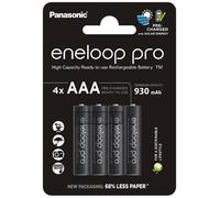 4 Panasonic Eneloop Pro Recargables AAA HR03 BATTERIES 4BL 1.2V 930mAh
