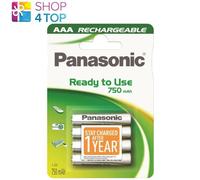 4 PANASONIC RECARGABLE AAA LISTO PARA USAR BATTERIES 750mAh NiMH 1.2V 4BL NUEVO