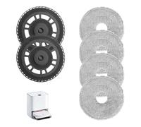 4 paños con 2 soportes de repuesto, Dreame L20 Ultra/L10s Ultra Gen2/L10s Pro Ultra Heat/X30 Ultra/X40 Ultra/X40 Master/L40 Ultra, paños para fregonas, piezas de repuesto para robot aspirador