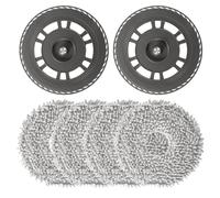 4 Paños de Fregona con 2 Soporte de Repuesto Accesorios, Adecuadas para Dreame L10s Pro Ultra Heat, X30 Ultra, X40 Ultra, X40 Master, L40 Ultra, L20 Ultra, Mova E30 Ultra Robot Aspirador