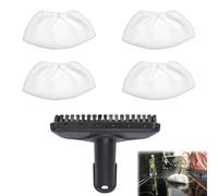 4 paños de microfibra para vaporizador + 1 boquilla manual de repuesto, para Kärcher vapor SC1 SC2 SC3 SC4 SC5