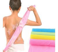 4 paños exfoliantes japoneses de nailon multicolor, toallas de baño, 90 cm de largo, esponjas de limpieza de ducha corporal, paño de lavado corporal, paño exfoliante, paño exfoliante, paño de lavado