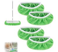 4 Paños Reutilizables para Swiffer Mopa, Mopas de Limpieza Suelos para mopa Swiffer Sweeper, Húmedos Y Secos, Universales, para La Limpieza De Superficies, Suelos De Madera, 25,4 cm