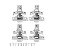 4 Paquetes Bisagras de Puerta del Gabinete, Bisagras de Gabinete de Cocina Oculta de 105 Grados Cierro Suave para el Gabinete del Marco de la Cara con Tornillos de Montaje