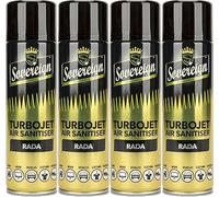 4 paquetes de ambientadores New Scents Sovereign Car Home Office Gym Turbojet Air Sanitizante Spray (Rada)