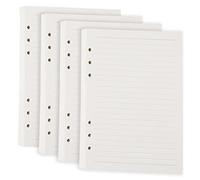 4 paquetes de papel de recambio A5 para Filofax - 320 hojas de papel rayado, papel perforado de 6 agujeros con hojas sueltas para cuaderno de diario, papel de recambio recargable para escuela, oficina