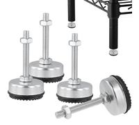 4 paquetes de pies niveladores, patas niveladoras de muebles resistentes con tuercas de bloqueo, patas de tornillo de nivelación M8 ajustables para banco de trabajo de máquina de muebles, 2.36