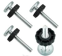 4 paquetes de varillas de husillo roscadas para puertas de bebé montadas a presión, kit de tornillos para puertas de bebé, puertas para mascotas (negro)