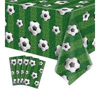 4 Paquetes Fútbol Fiesta Mantel Rectangular de Plástico Tema Deportivo Cubiertas de Mesa Cumpleaños Decoraciones Suministros 86 x 51