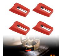 4 Paquetes Punta de Lectura de Aguja Giratoria Disco Universal Platino, Aguja de Diamante de Repuesto, Vinilo Agujas Para Platino Diamante Para Giro Disco de Vinilo, Agujas Giratorias Disco