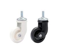 (4 paquetes) -Rueda for muebles de 1,5 pulgadas, tornillo M6/carro, estante universal for ruedas/ruedita for mesa de comedor/polea de tornillo(Black)