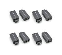 4 Par Gigabit 100/1000M A/B SC Ethernet Conmutador de Fibra Convertidor de Medios Rj45 Transceptor Óptico 20KM Conmutador de Fibra